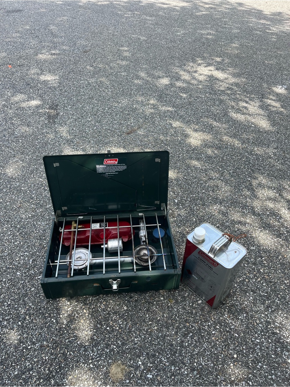 Coleman camp stove and fuel